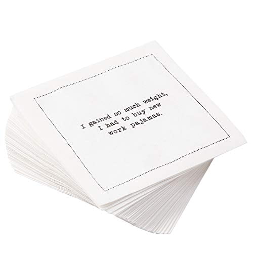 Signature Napkins Snarky Quotes Cotton Cocktail Napkins Holiday 50 x White Cotton 4.5 x 4.5 Party Events Single Use Signature Napkins Snarky Quotes Cotton Cocktail Napkins Holiday 50 x White Cotton 4.5 x 4.5 Party Events Single Use